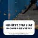 Highest Cfm Leaf Blower