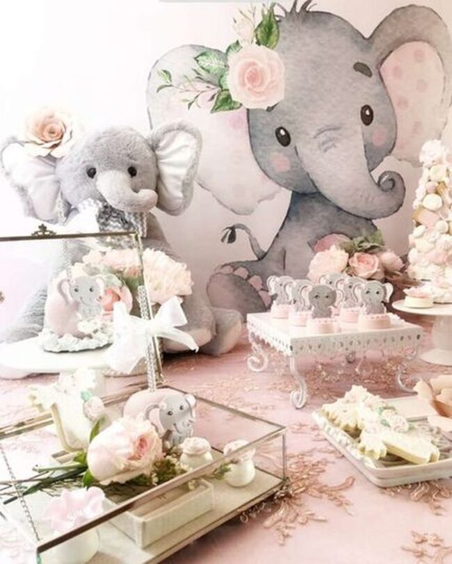 Baby Elephant Dessert Table