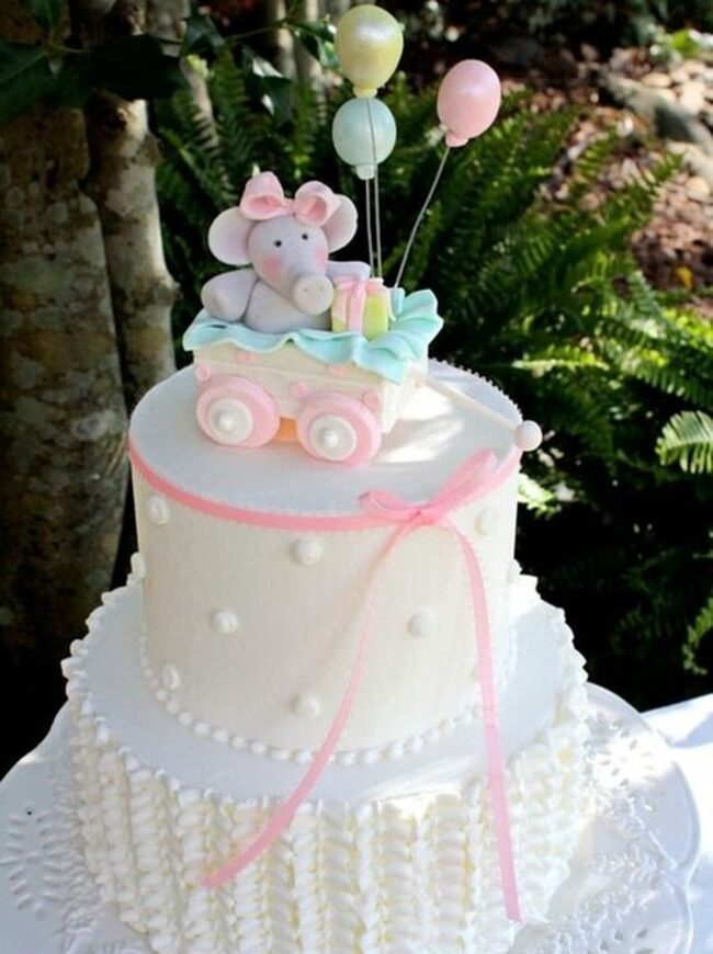 Baby Elephant In a Stroller Cake