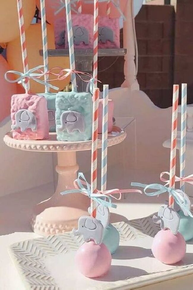 Baby Elephant Cake Pops