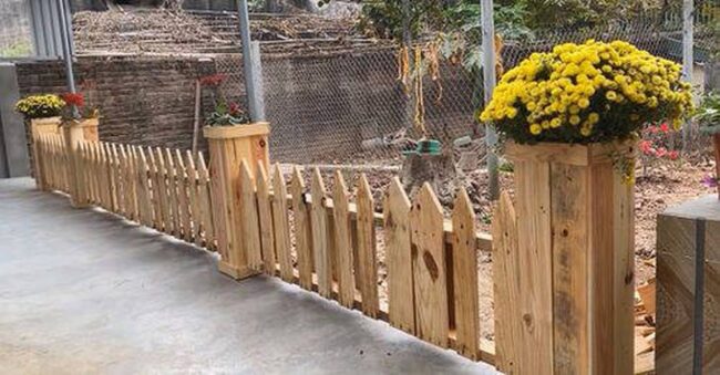 Eco-Friendly Pallet Garden Barrier