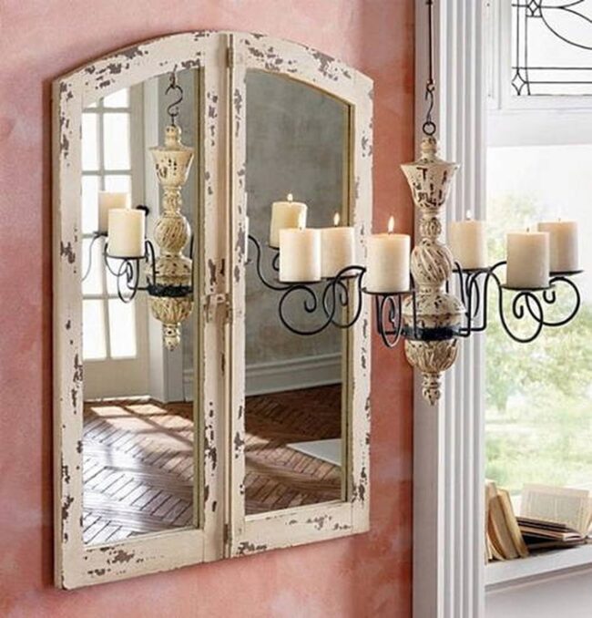 Garden Mirrors Rustic Charm