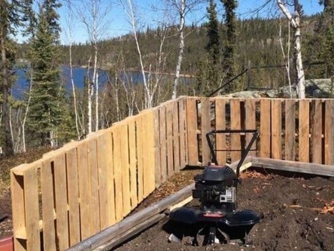 Affordable Garden Pallet Barrier
