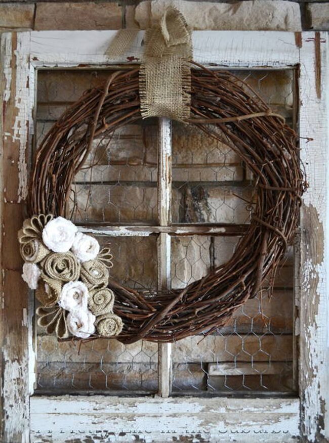 Grapevine Wreath Window Charm