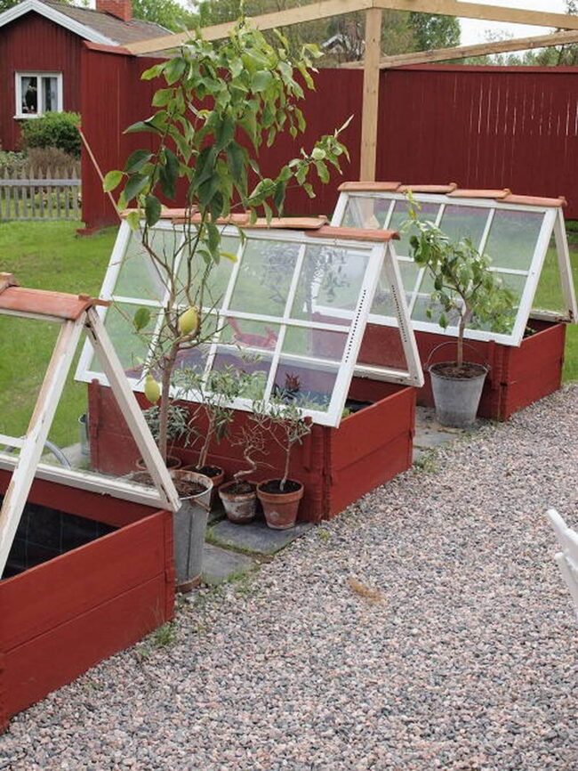 Upcycled Window Greenhouse Magic
