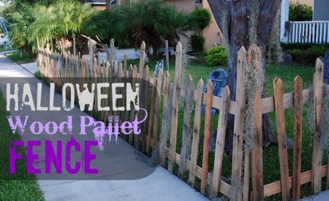 Eerie Pallet Fence Halloween