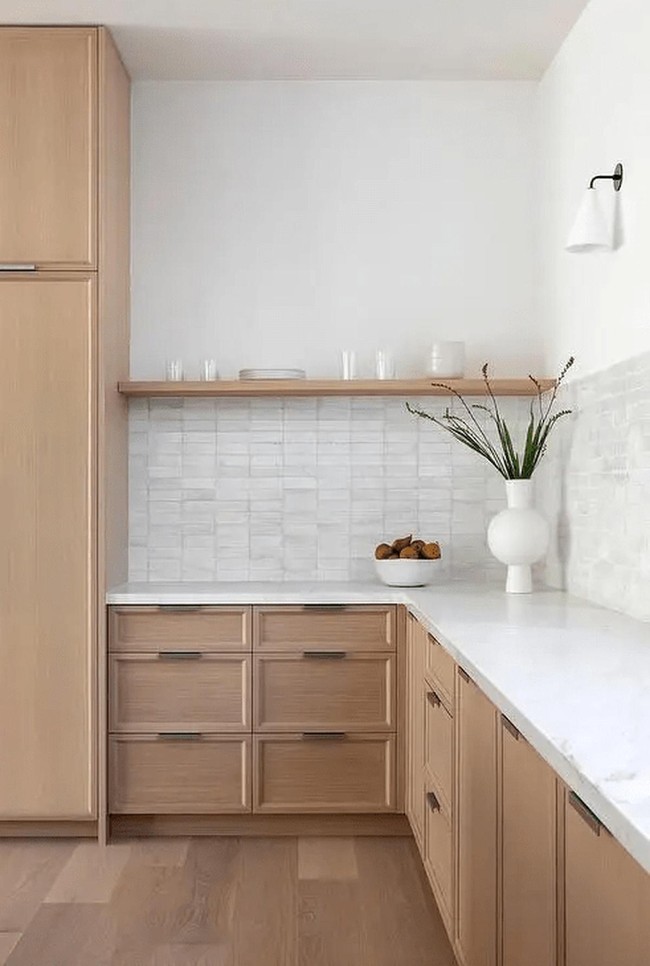 Soft Wood Kitchen Canvas
