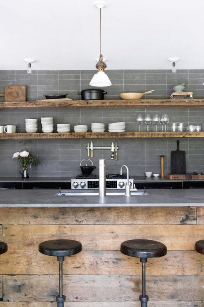 Gray Wood Kitchen