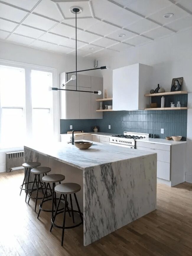Marble White Midnight Blues