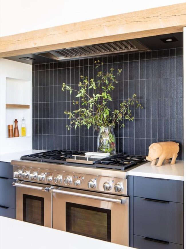 Metallic Blue Kitchen Landscape