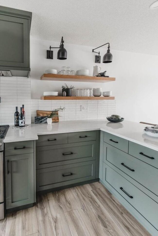 Green Black Kitchen
