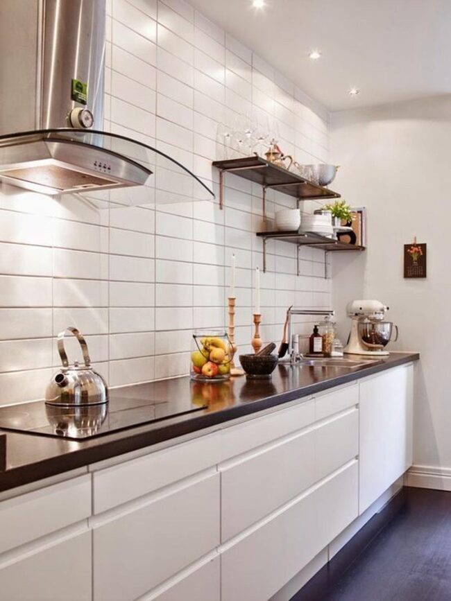White Wood Kitchen Contrast