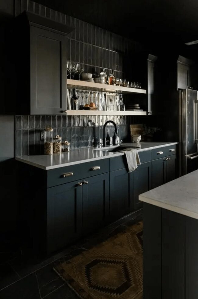 Obsidian Contrast Kitchen