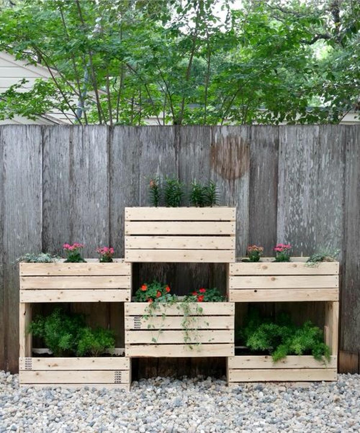 Vertical Planter by the Fence