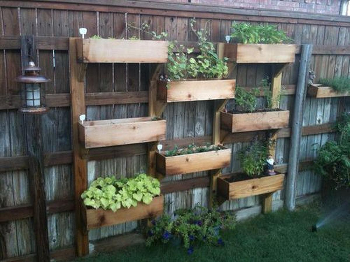 Vertical Wooden Planter