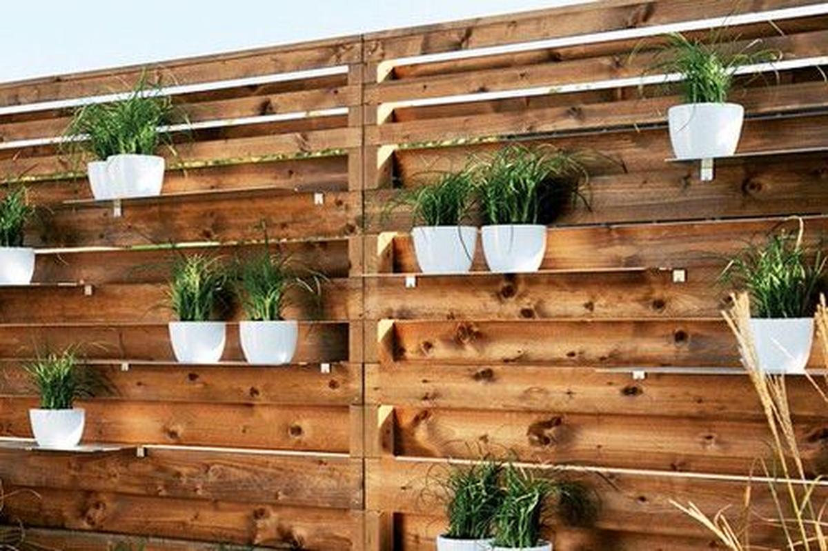Wooden Fence Planter