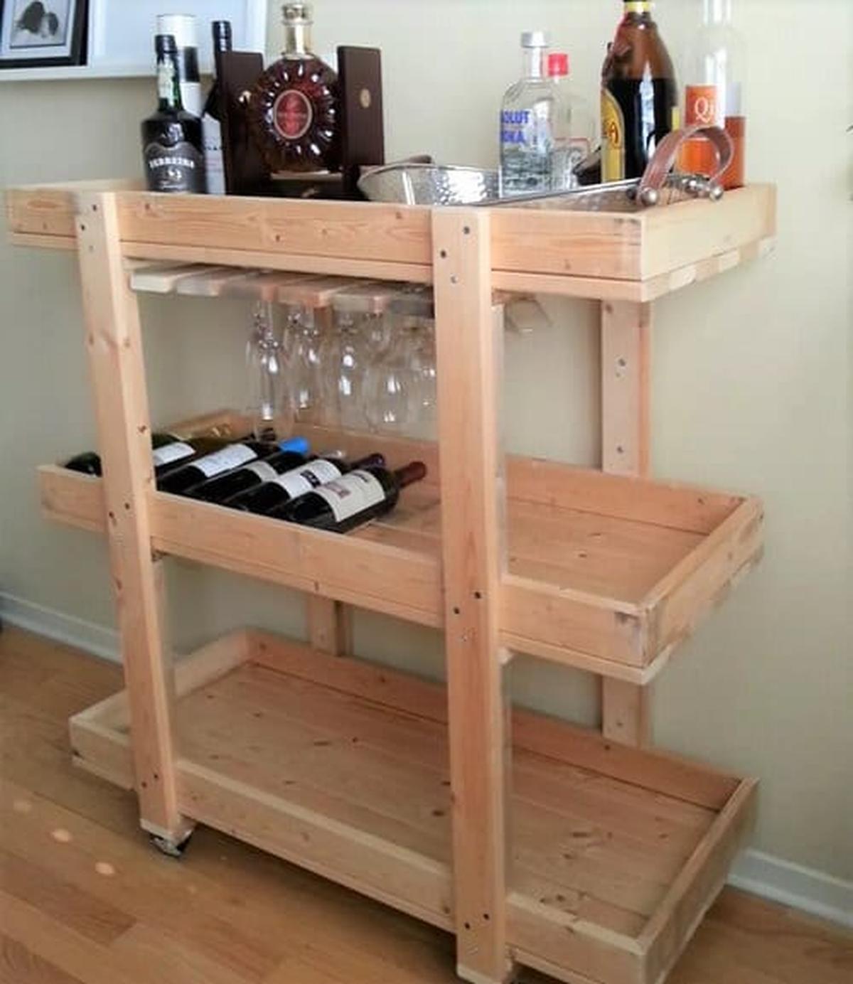 Pallet Bar Cart