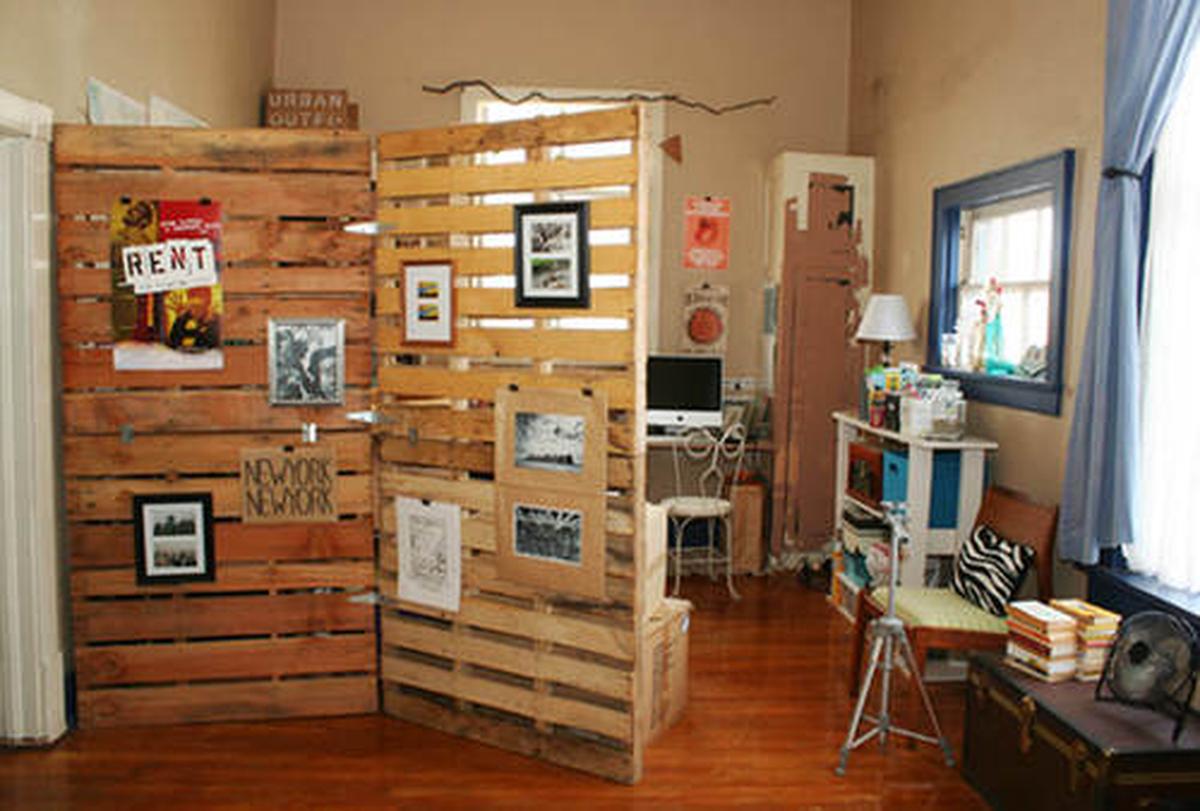 Wood Pallet Room Divider