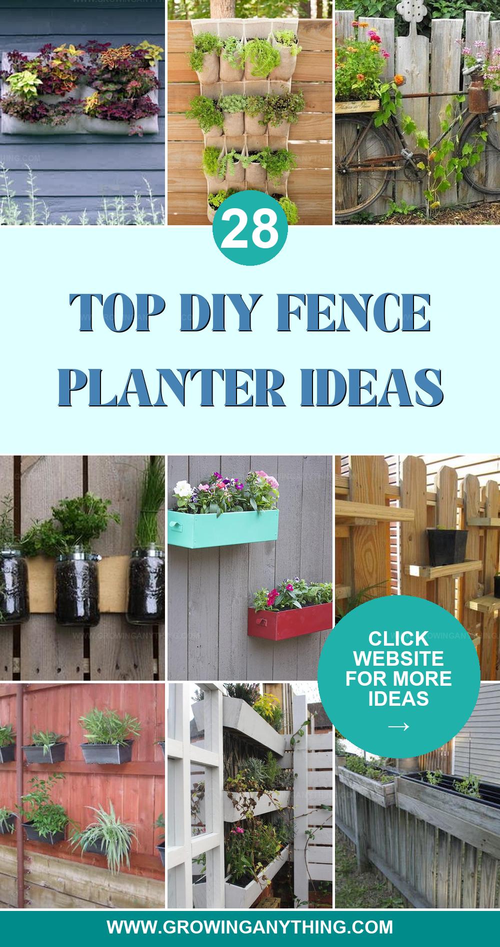 28 DIY Fence Planter Ideas for Easy Charm